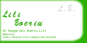 lili boeriu business card